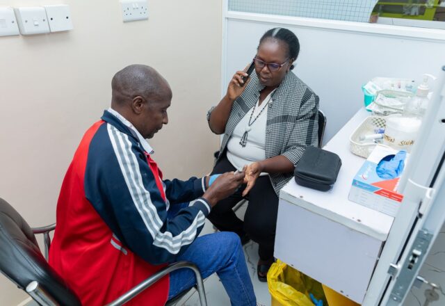 Clinician attending to a patient at Josma Health
