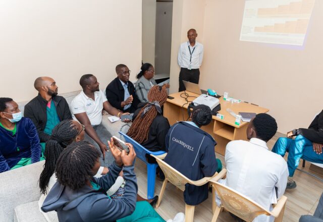 Families in the waiting area at Josma Health children's hospital