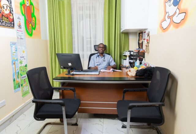 Paediatric consultation room at Josma Health children's hospital, Kasarani